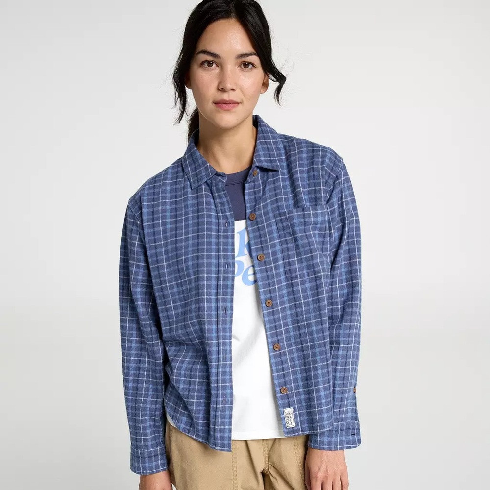 NWT Alpine Design Midweight Flannel | Blue Evening Star Pld | Size M